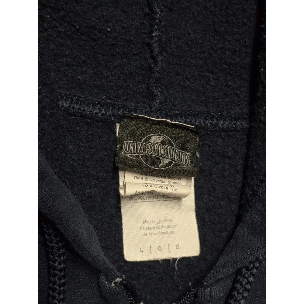 Disney‎ Universal Studio Full Zip Up Hoodie Mens L Blue Double Sided